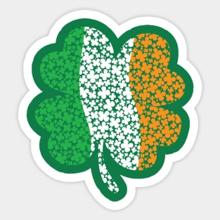 Irish flag shamrock Sticker